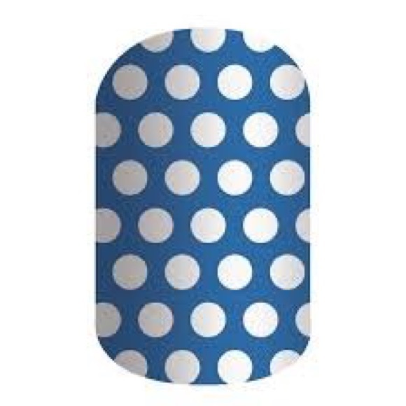 Jamberry Blue and White Polka - Picture 1 of 3